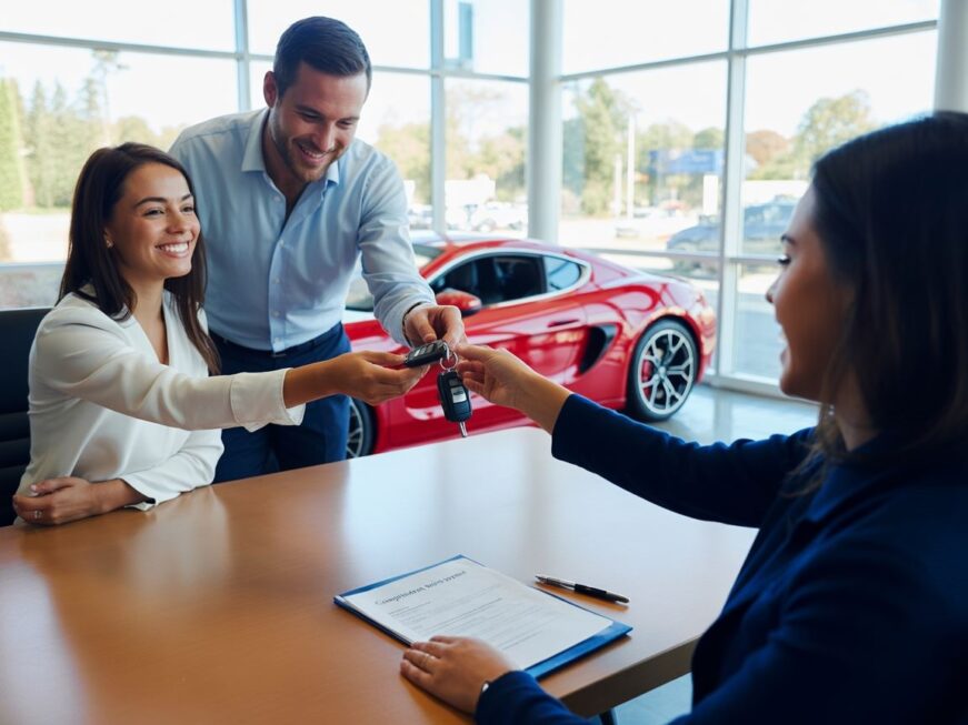 pracownik sprawdzający auto