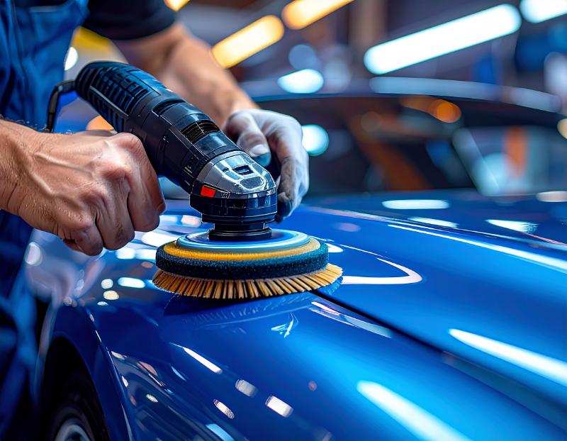 Auto detailing – maszynowe polerowanie lakieru przy użyciu profesjonalnej polerki